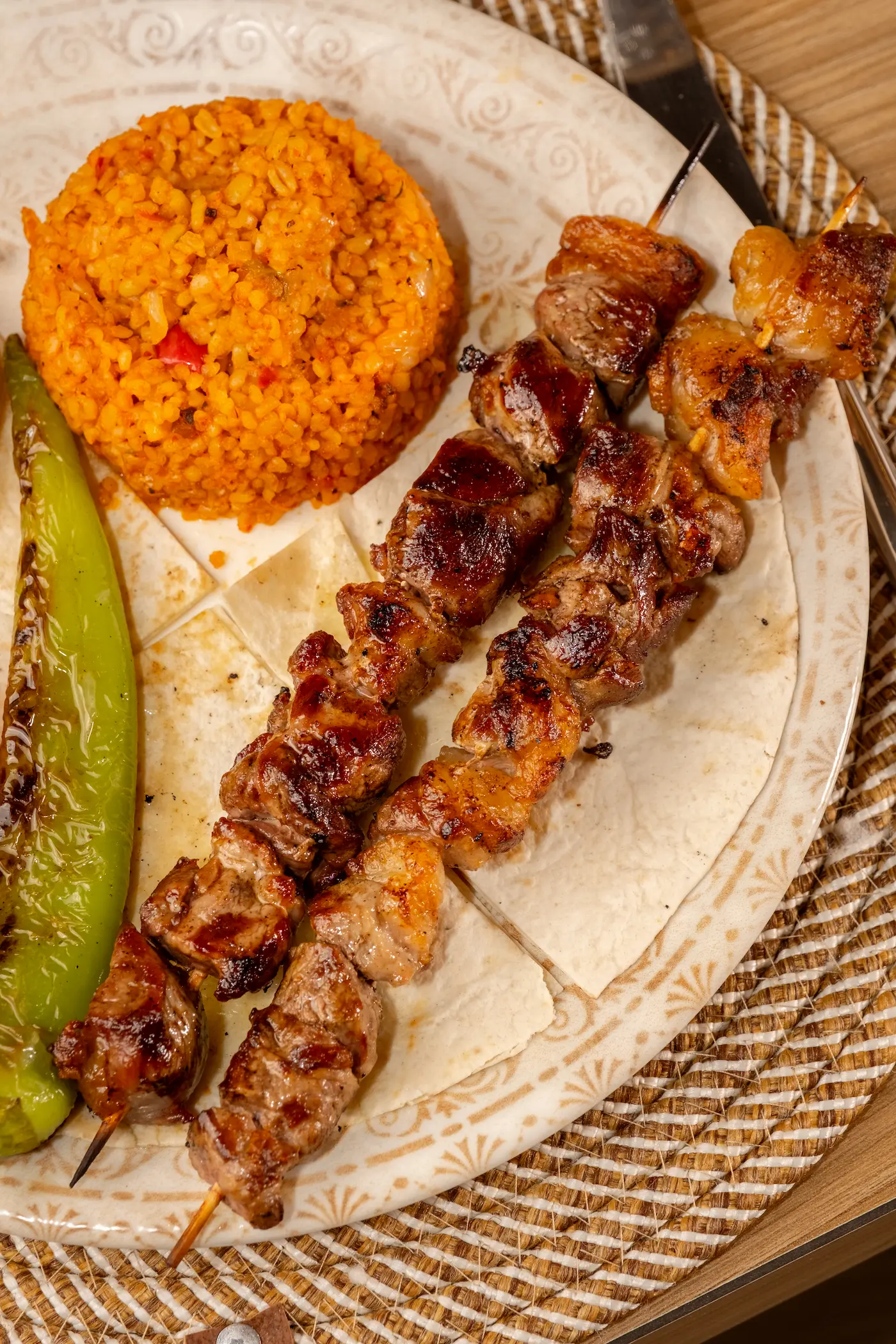 Lamb shish at Meyy
